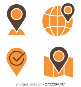 Navigation Icon Set Vector Design Template