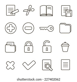 Navigation icon set.  Vector illustration of different interface web icons