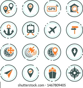 Navigation icon set for web sites and user interface