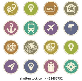 Navigation icon set for web sites and user interface