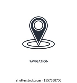 navigation icon. simple element illustration. isolated trendy filled navigation icon on white background. can be used for web, mobile, ui.
