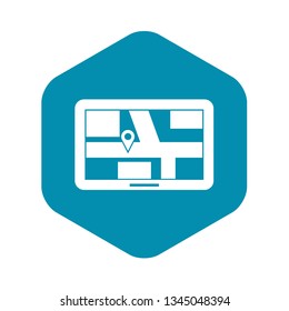 Navigation icon in simple style isolated vector illustration