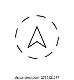 Navigation icon. simple thin line vector icon