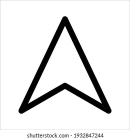 Navigationssymbol. einfache Vektorgrafik auf weißem Hintergrund. farbeditierbar