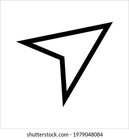 Navigation icon. simple vector illustration on white background. color editable