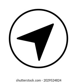 Navigation icon. simple vector illustration on white background. color editable
