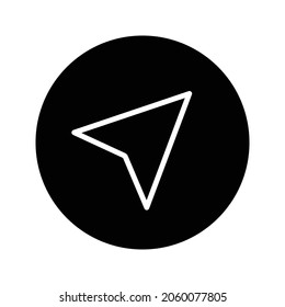 Navigationssymbol. einfache Vektorgrafik auf weißem Hintergrund. farbeditierbar. eps10