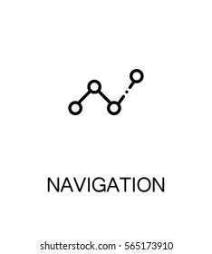 Navigation icon. Single high quality outline symbol for web design or mobile app. Thin line sign for design logo. Black outline pictogram on white background