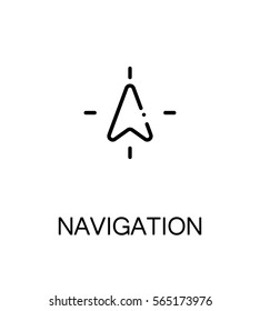 Navigation icon. Single high quality outline symbol for web design or mobile app. Thin line sign for design logo. Black outline pictogram on white background