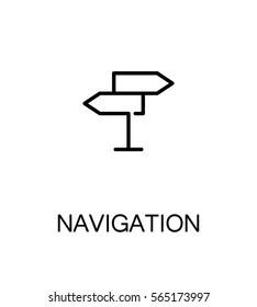 Navigation icon. Single high quality outline symbol for web design or mobile app. Thin line sign for design logo. Black outline pictogram on white background