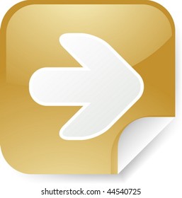 Navigation icon sticker with arrow pointing right