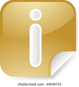 Navigation icon sticker button with information symbol