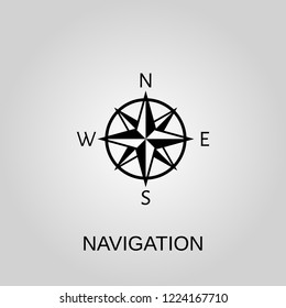 Navigation icon. Navigation symbol. Flat design. Stock - Vector illustration