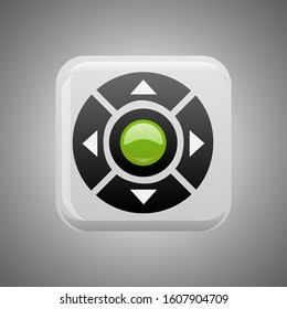 navigation Icon vector. controller symbol isolated for button design.