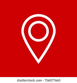 Navigation Icon Vector Fat Design Editable Stroke. 512x512 Pixel Perfect.