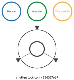 Navigation Icon Vector flat design style