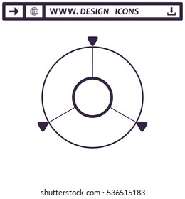 Navigation Icon Vector flat design style