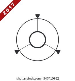 Navigation Icon Vector flat design style