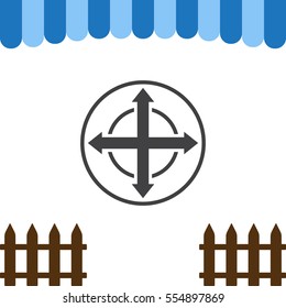 Navigation Icon Vector flat design style