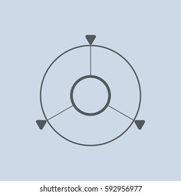 Navigation Icon Vector flat design style