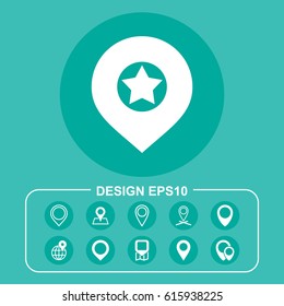 Navigation Icon Vector flat design style