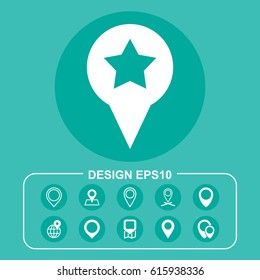 Navigation Icon Vector flat design style