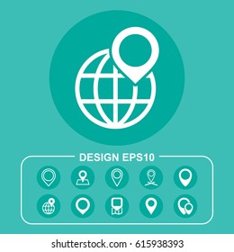 Navigation Icon Vector flat design style