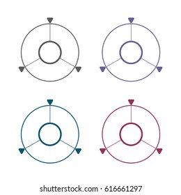Navigation Icon Vector flat design style