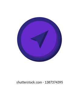navigation icon vector. icon vector flat style