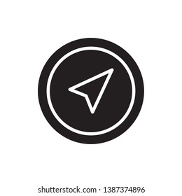 navigation icon vector. glyph icon