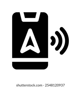 ícone de navegação. ícone de glifos vetoriais para o design de seu site, celular, apresentação e logotipo.