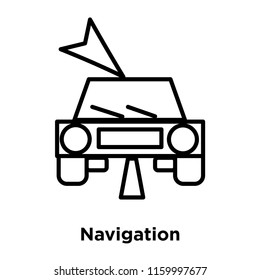 Navigation icon vector isolated on white background, Navigation transparent sign , line or linear sign, element design in outline style