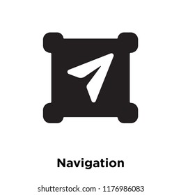 Navigation icon vector isolated on white background, logo concept of Navigation sign on transparent background, filled black symbol
