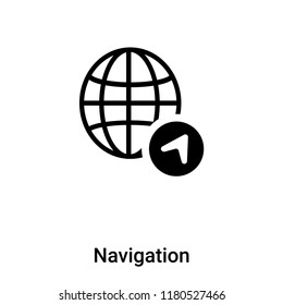 Navigation icon vector isolated on white background, logo concept of Navigation sign on transparent background, filled black symbol