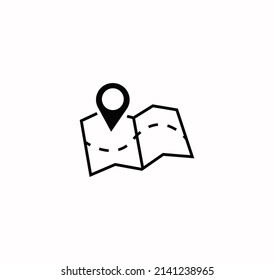 Navigation icon vector on a white background