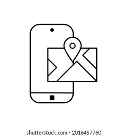 Conjunto de vectores de icono de navegación. Colección de signos de la ilustración de ubicación.  Símbolo de mapa o logotipo.