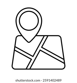 Navigation icon vector. Trip illustration sign. Location symbol. Pin logo.