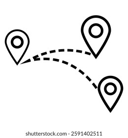 Navigation icon vector. Trip illustration sign. Location symbol. Pin logo.
