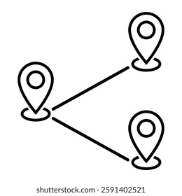 Navigation icon vector. Trip illustration sign. Location symbol. Pin logo.