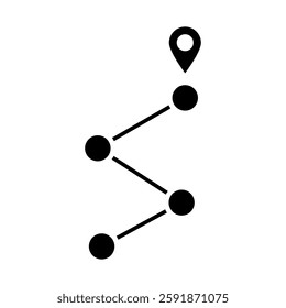Navigation icon vector. Trip illustration sign. Location symbol. Pin logo.