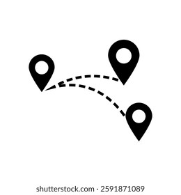 Navigation icon vector. Trip illustration sign. Location symbol. Pin logo.