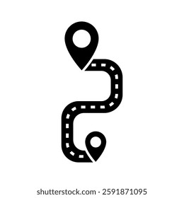 Navigation icon vector. Trip illustration sign. Location symbol. Pin logo.
