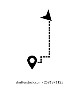 Navigation icon vector. Trip illustration sign. Location symbol. Pin logo.