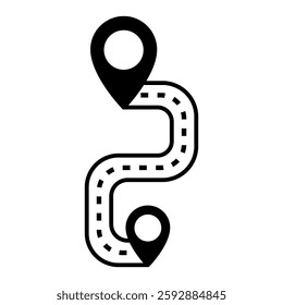 Navigation icon vector. Trip illustration sign. Location symbol. Pin logo.