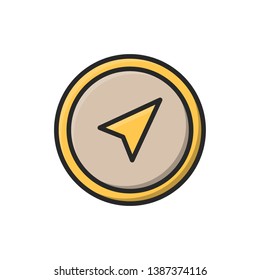 navigation icon vector. icon for ui design