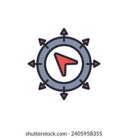 Icono de navegación. vector.Curso editable.Signo de estilo lineal para uso de diseño web,logotipo.Ilustración de símbolo.