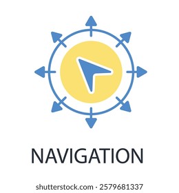 navigation icon. vector.Editable stroke.linear style sign for use web design,logo.Symbol illustration.