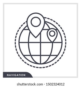 Navigation icon with white background