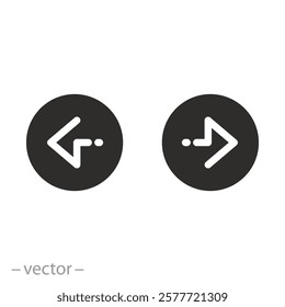 navigation icons, arrows button left and right, slider, flat vector illustration eps10