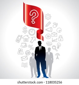 navigation icons and businessman